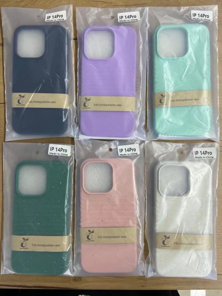 Biodegradable phone case with polybag